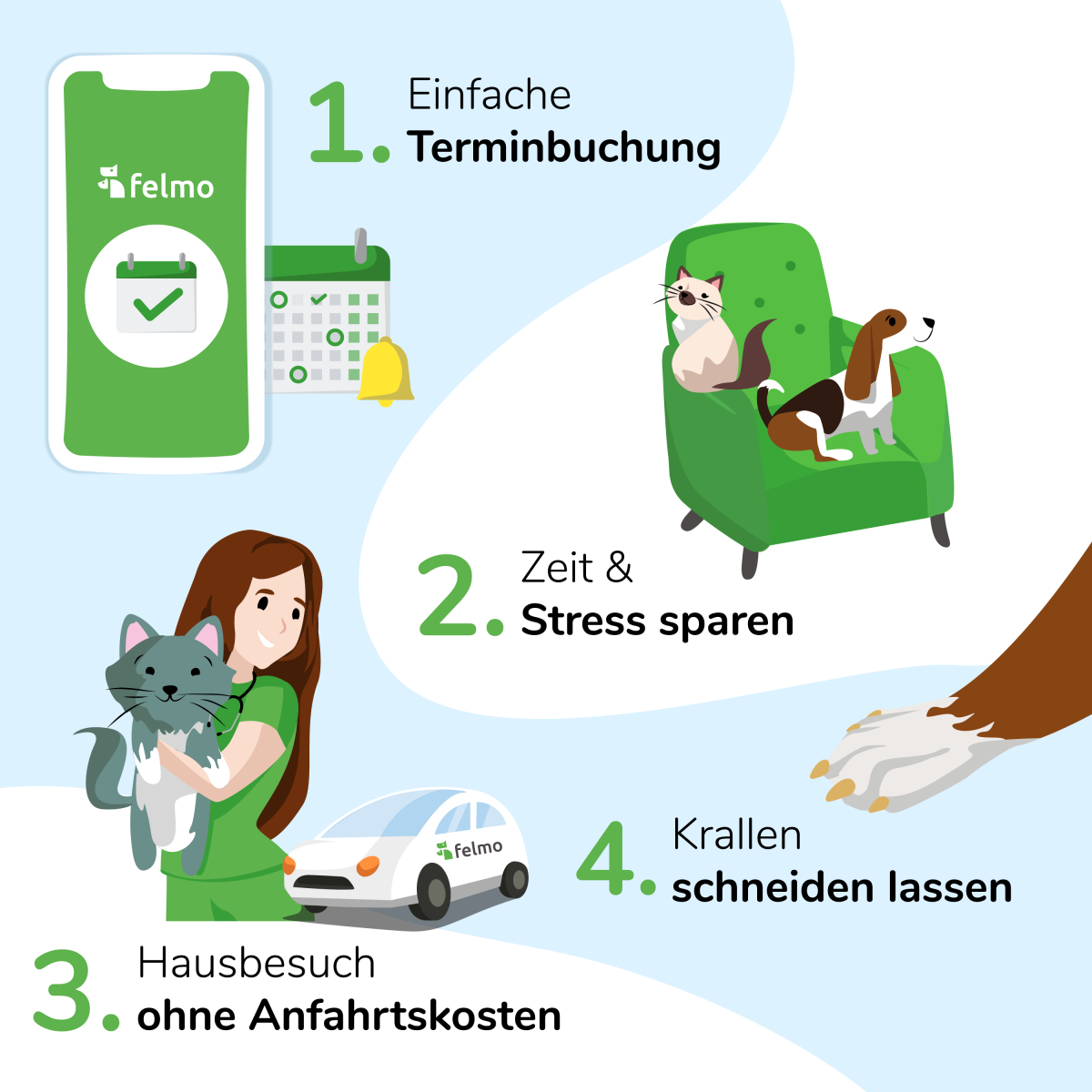 Krallen schneiden vom Tierarzt